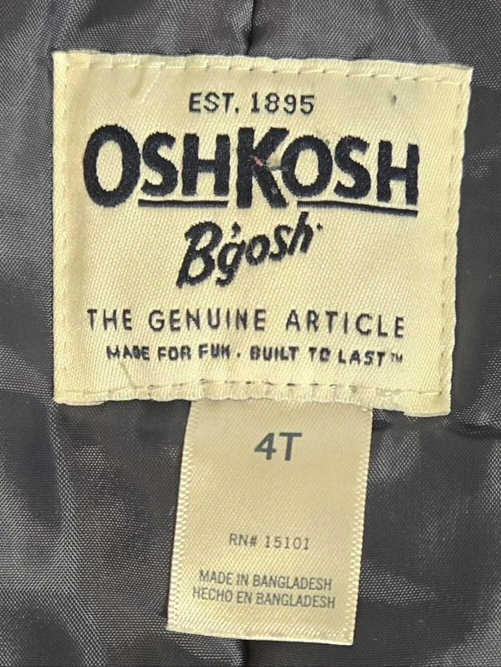OshKosh B'gosh Gray Kids Snow Overalls